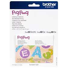 brother ScanNCut PigPong Lettering Collection