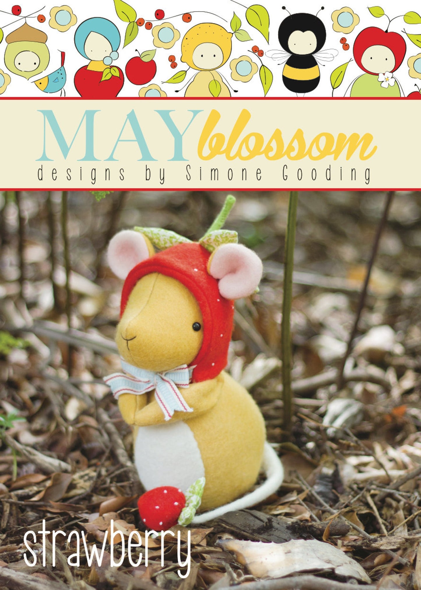 May Blossom Designs - Strawberry the mouse